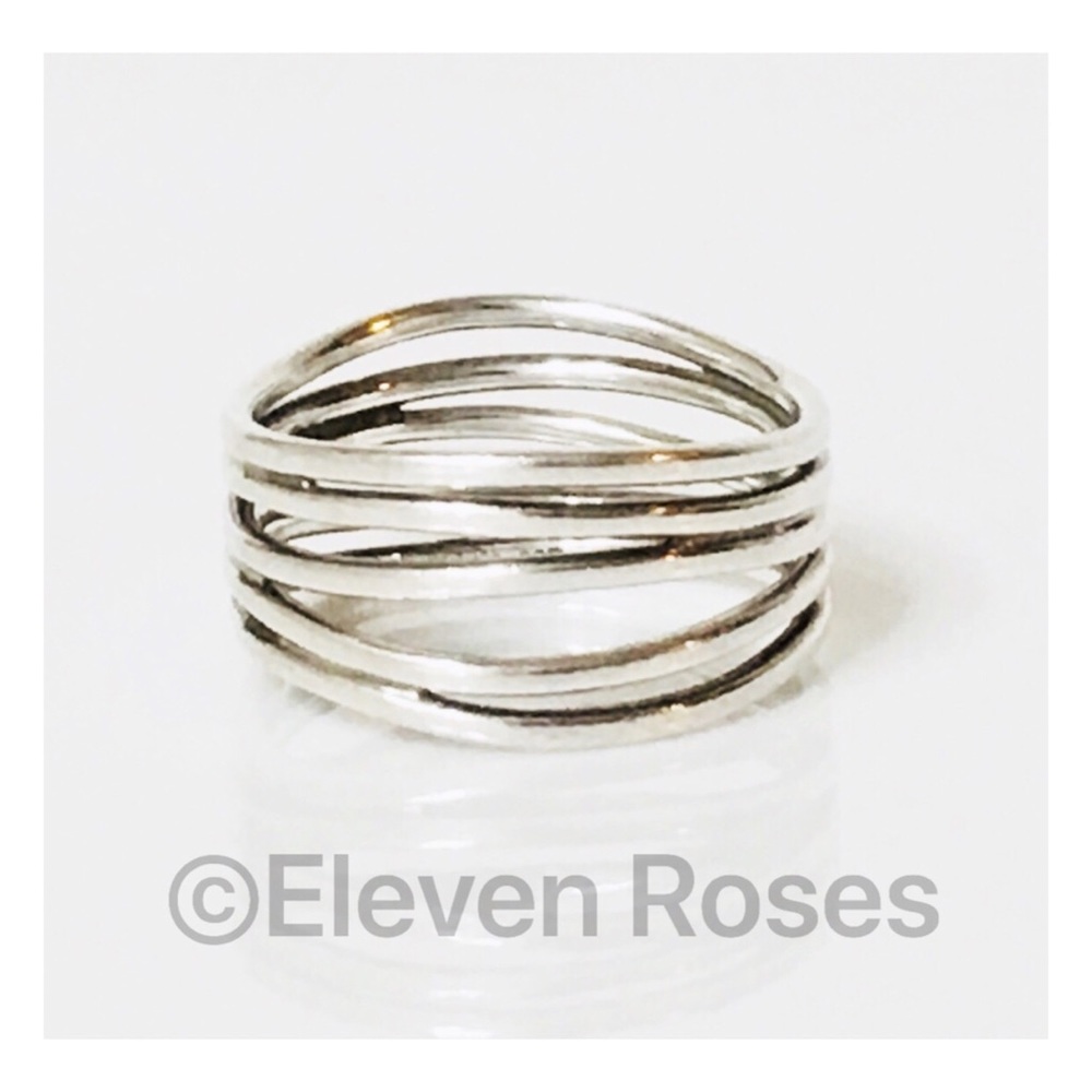 Tiffany & Co. Elsa Peretti Wave 5 Row Ring - Picture 1 of 8